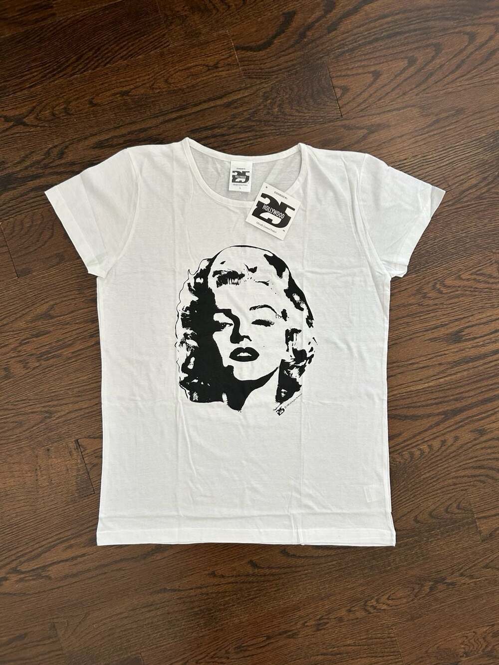 Hollywood 25 Marilyn Monroe Graphic T-Shirt Size L White NWT